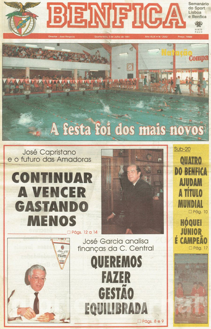 jornal o benfica 2542 1991-07-03